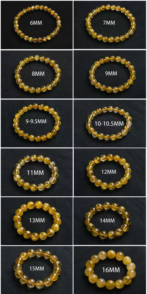 TangCraft Golden Rutilated Quartz Bracelet — ABUNDANCE crystal beads detail 19
