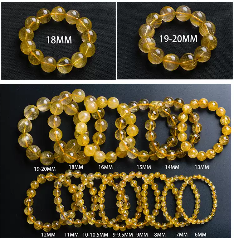 TangCraft Golden Rutilated Quartz Bracelet — ABUNDANCE crystal beads detail 20